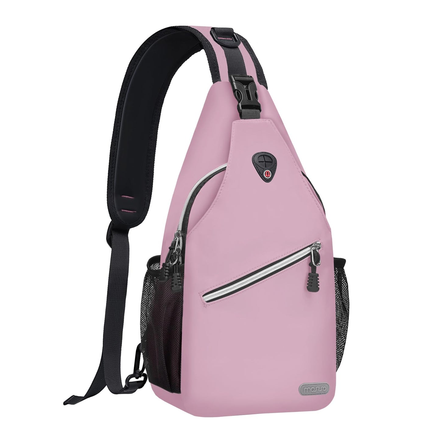 MOSISO Sling Backpack, Multipurpose Crossbody Shoulder Bag Travel Hiking Daypack, Airy Blue, Medium